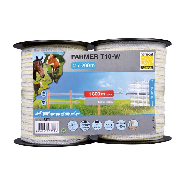 horizont FARMER Weidezaunband Doppelpack (2 x 200m)