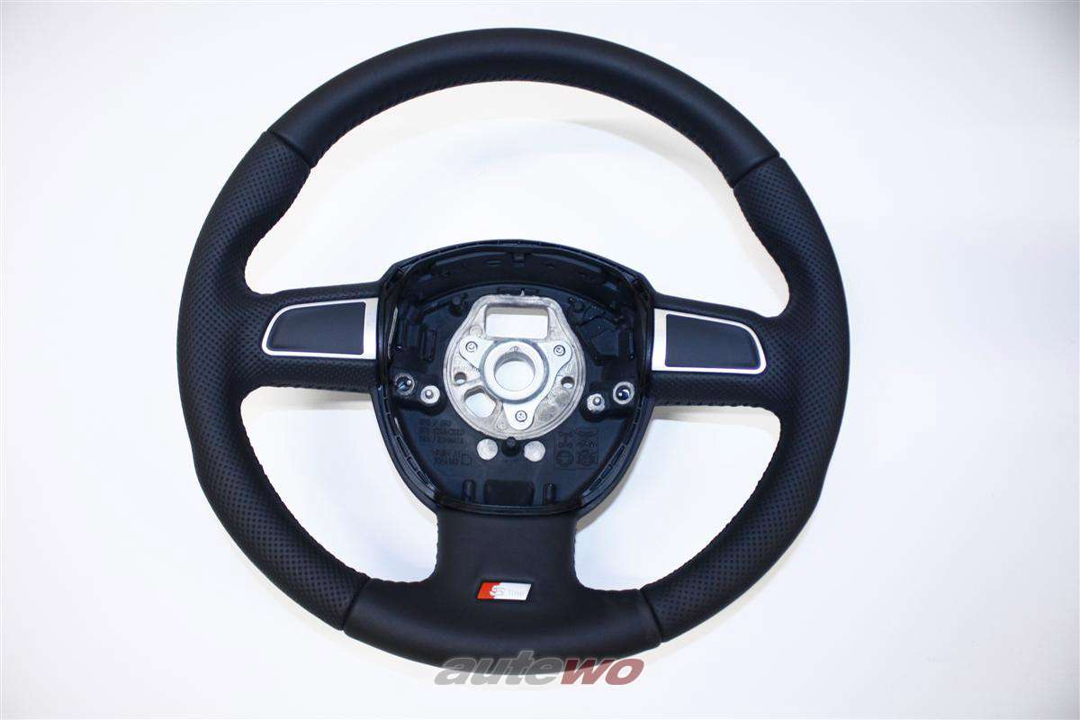 Audi A3 8P/A5/Q5 3SpeichenSportLenkrad Leder gelocht SLine schwarz 8P0419091DS 8P0419091EN
