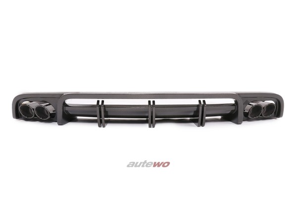 Audi RS6 4G ABT Heckschürzenaufsatz Carbon + Endrohrblenden 4G0813130-1