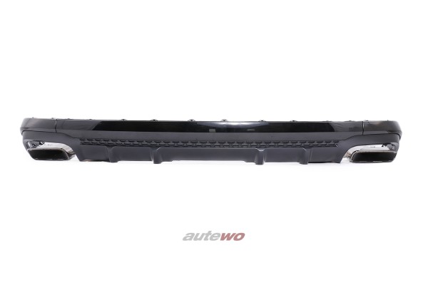 Audi Q8 4M 3.0l TDI V6 original S line Heck-Diffusor + Endrohrblenden schwarz