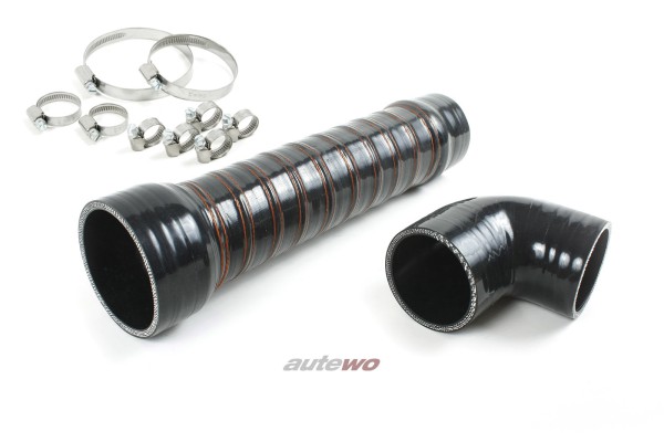 Audi Urquattro 10V 2.2l 10V Turbo Silikon-Ansaugschläuche Turbolader + Klemmen