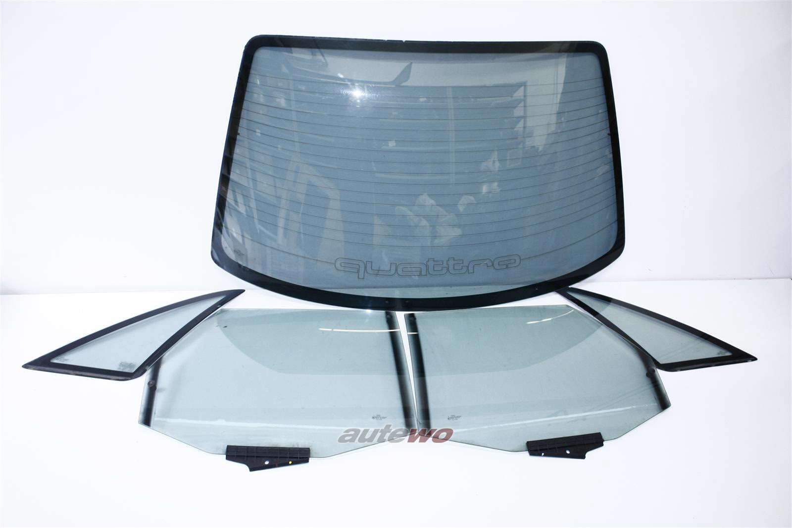 Audi 100/200 Typ 44/V8 D11 Glasscheiben-Satz Siglachrom Quattro ...