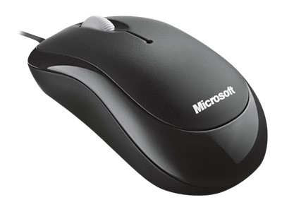 Microsoft Basic Optical Mouse - Maus - rechts- und linkshändig - optisch - 3 Tasten - kabelgebunden