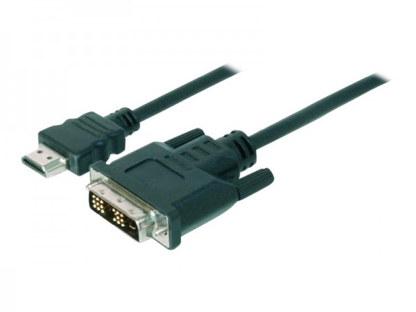 ASSMANN - Adapterkabel - HDMI männlich bis DVI-D männlich - 3 m - Doppelisolierung - Schwarz