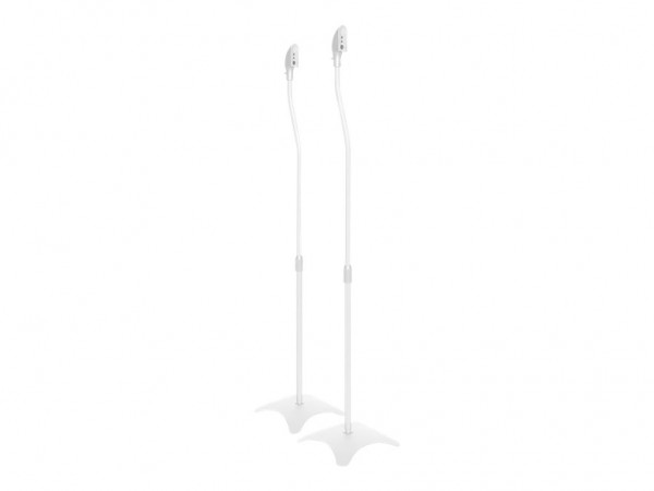 HAGOR LS 31 - Aufstellung für Lautsprecher (gebogen) - weiß (Packung mit 2)