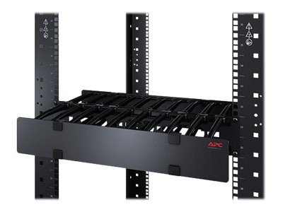 APC Horizontal Cable Manager Single-Sided with Cover - Rack-Kabelführungsplatte mit Abdeckung - Schw
