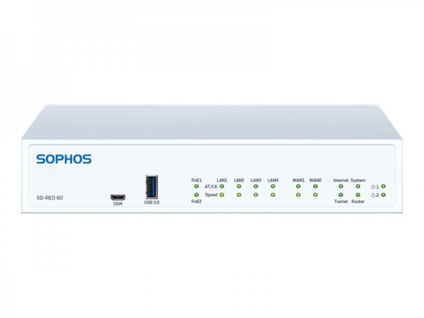 Sophos SD-RED 60 - Rev 1 - Fernsteuerungsgerät - 4 Anschlüsse - GigE
