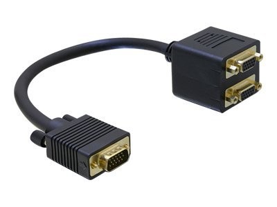 DeLOCK - VGA-Adapter - HD-15 (VGA) (M) bis HD-15 (VGA) (W) - 20 cm