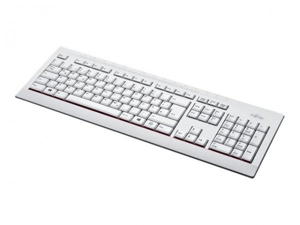 Fujitsu KB521 - Tastatur - USB - US - English / German - Marble Gray