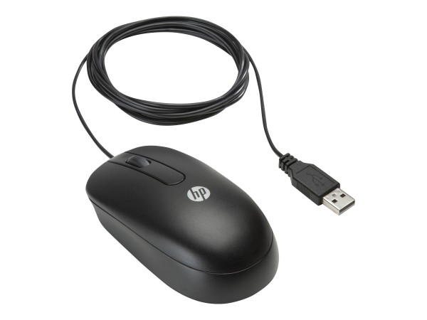HP - Maus - rechts- und linkshändig - Laser - 3 Tasten - kabelgebunden