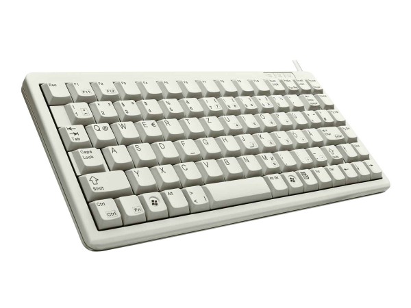 CHERRY Compact-Keyboard G84-4100 - Tastatur - PS/2, USB - Deutsch - Hellgrau