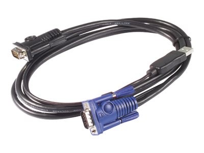 APC - Tastatur- / Video- / Maus- (KVM-) Kabel - USB, HD-15 (VGA) bis HD-15 (VGA) - 3.66 m - für P/N: