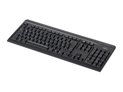 Fujitsu KB410 - Tastatur - USB - Deutsch - Schwarz - für Celsius J550, M7010, M770, W580; ESPRIMO G5