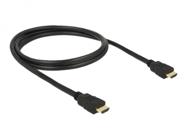 DeLOCK - HDMI mit Ethernetkabel - HDMI (M) bis HDMI (M) - 1 m - Schwarz - 4K Unterstützung