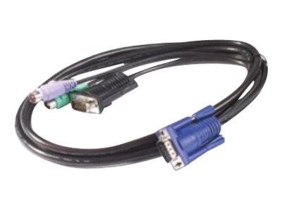 APC - Tastatur- / Video- / Maus- (KVM-) Kabel - PS/2, HD-15 (VGA) (M) bis HD-15 (VGA) (M) - 91 cm -