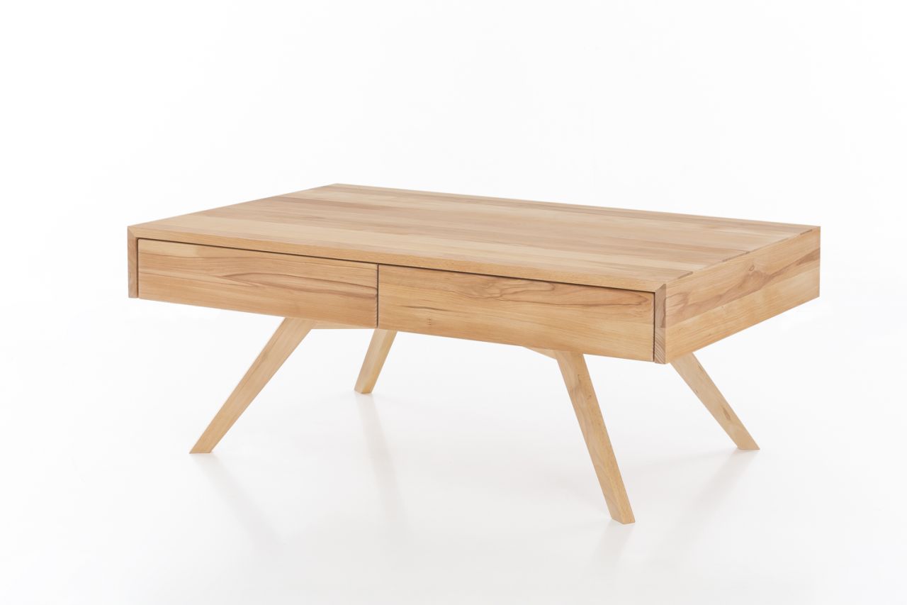 Zeitloser Couchtisch MILAN Kernbuche Massiv geölt 110x75 cm