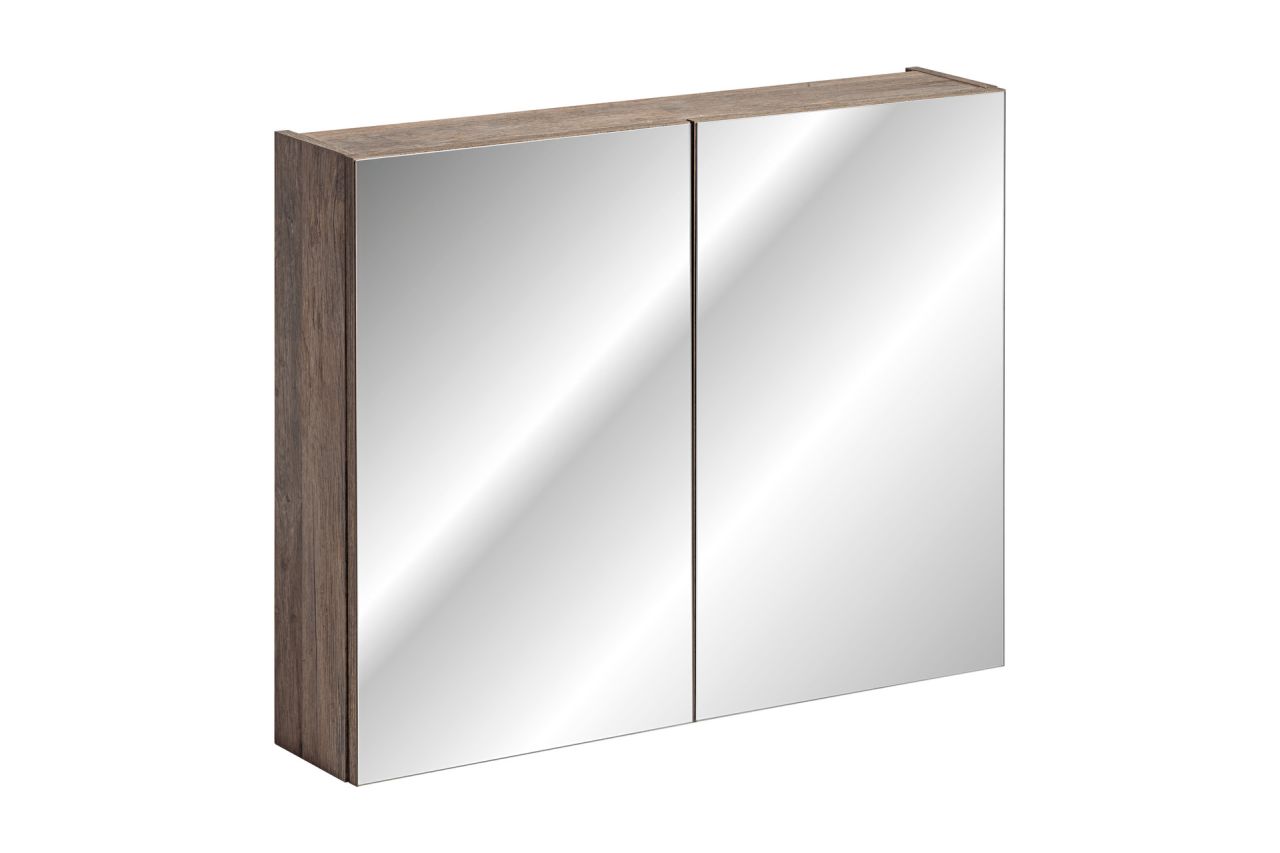 Badezimmer Spiegelschrank 80cm AKAN Vintage Eiche inkl. LED
