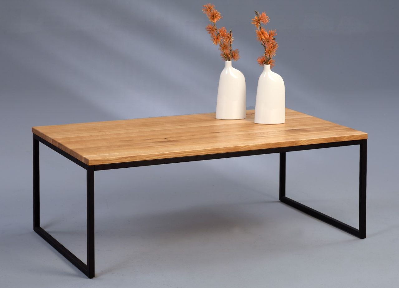 Couchtische Beistelltisch - Selma 2 -Wildeiche Massiv 110x60 cm