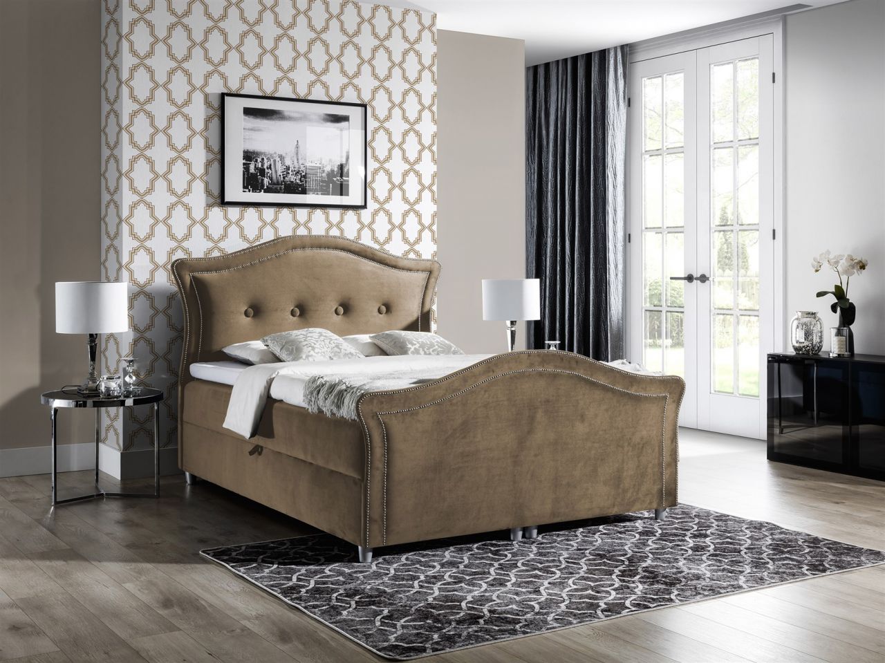 Boxspringbett Schlafzimmerbett BARIS 100x200cm in div. Farbvarianten