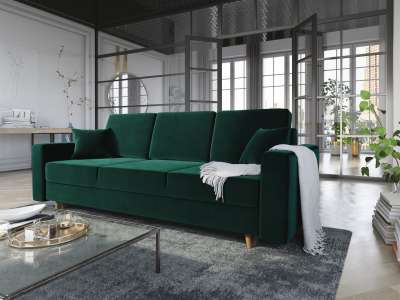 Sofa 3-Sitzer BELMIRA mit Schlaffunktion Türkis | Sofas | Polstermöbel