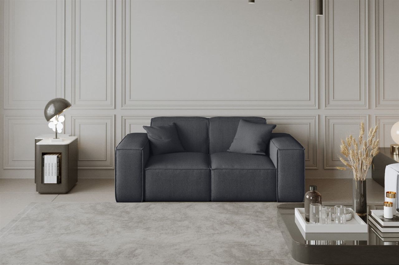 Sofa ersofa CELES 2-Sitzer in Stoff Scala Schwarz