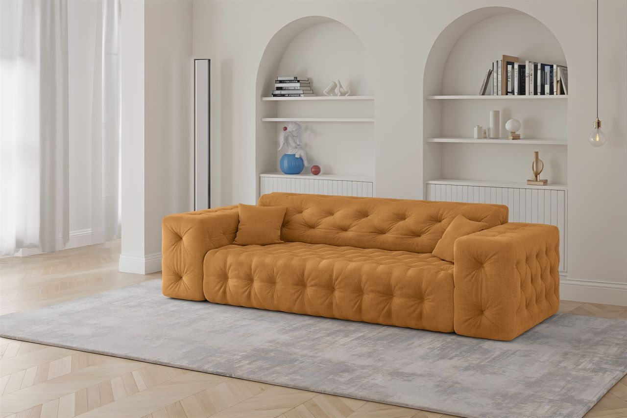 Sofa ersofa CHANTAL 3-Sitzer in Stoff Moly Orange