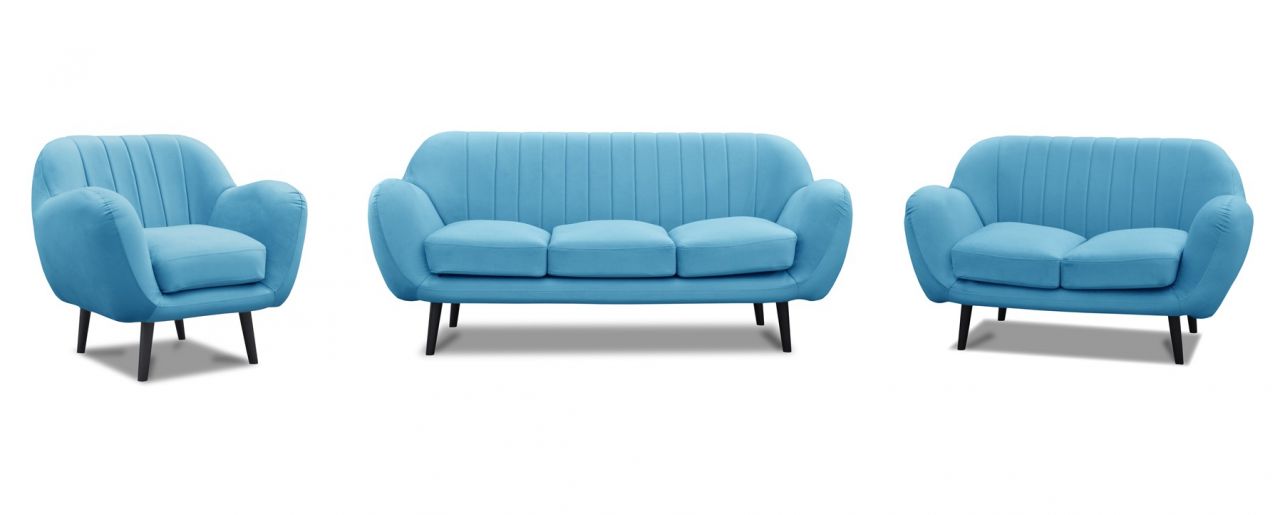 Sofa Set ADAMO 3-2-1 in diversen Stoff und Farbvarianten