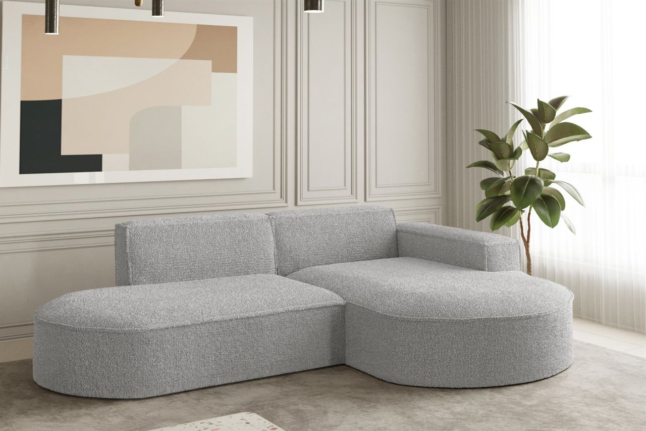 Ecksofa ersofa PALMA XS in Stoff Ascot Toffee Ottomane Rechts