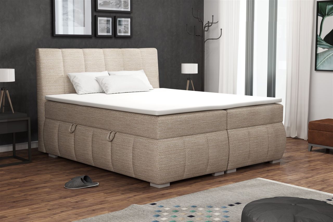 Boxspringbett Schlafzimmerbett VINCENZA 100x200cm inkl.Bettkasten