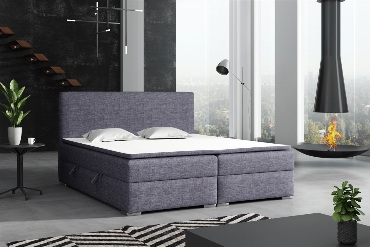 Boxspringbett Schlafzimmerbett DORIAN 180x200cm inkl.Bettkasten