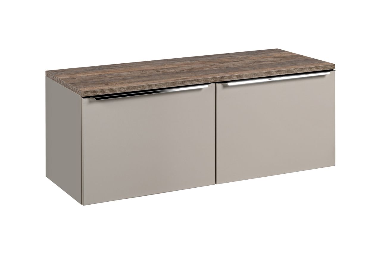 Waschtischunterschrank 2-tlg AKAN 120cm Taupe ohne Waschtisch