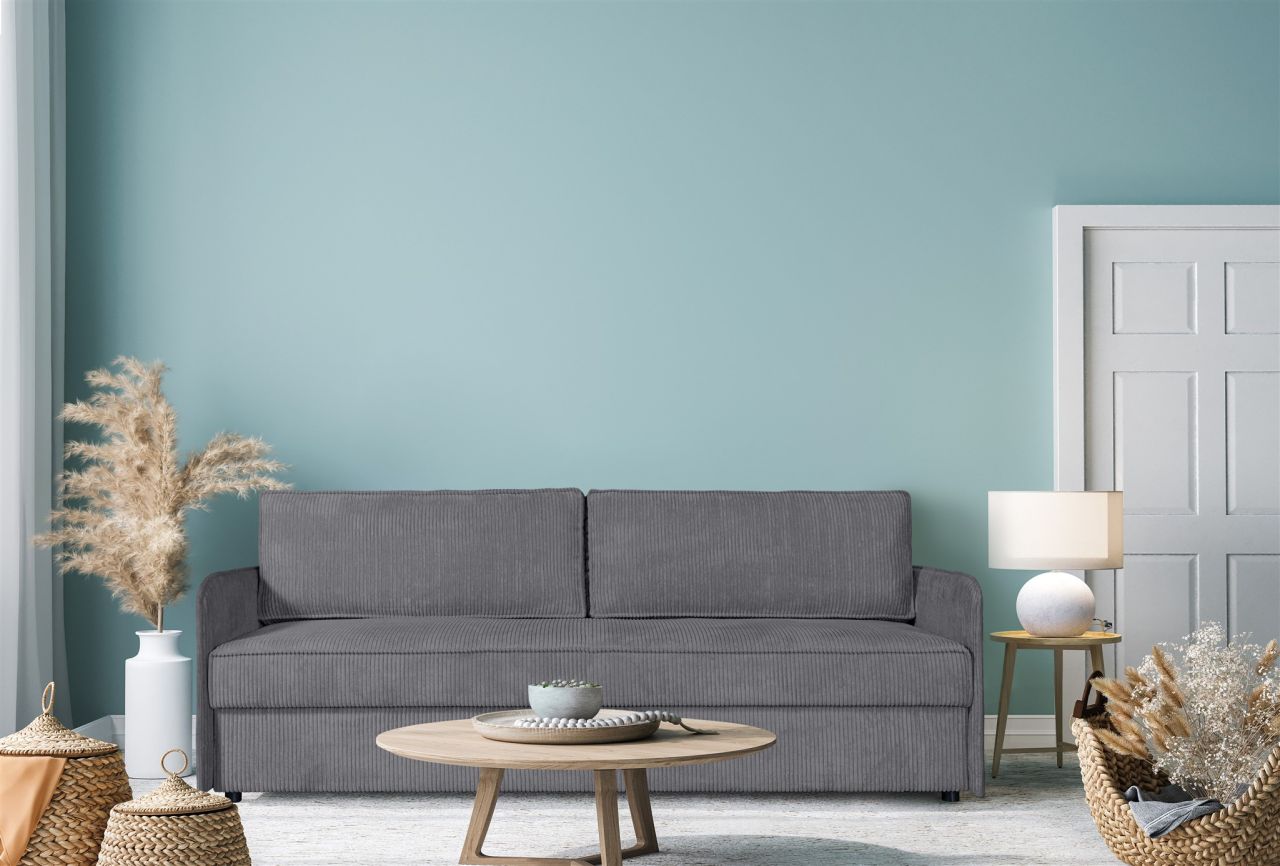 Sofa ersofa RUBY mit Schlaffunktion Stoff Anafi Grau
