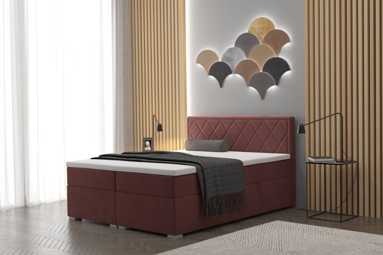 Boxspringbett Schlafzimmerbett RAMIRO 120x200cm in div. Farbvarianten