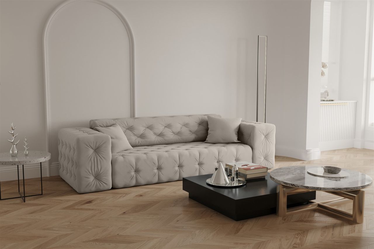 Sofa ersofa CHANTAL 3-Sitzer in Stoff Opera Velvet Cream