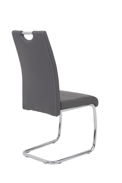 Esszimmerstühle Stuhl Freischwinger 4er Set ELENI Grau