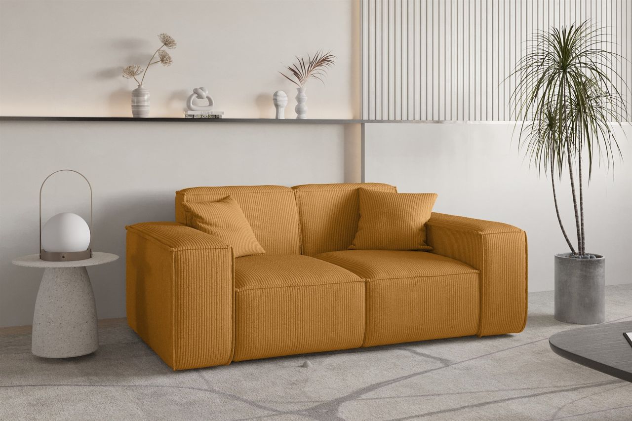 Sofa ersofa CELES PREMIUM 2-Sitzer in Stoff Scala Senfgelb