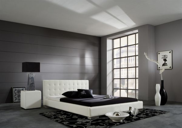 Polsterbett Bett Doppelbett Tagesbett - BONI - 140x200 cm Weiss
