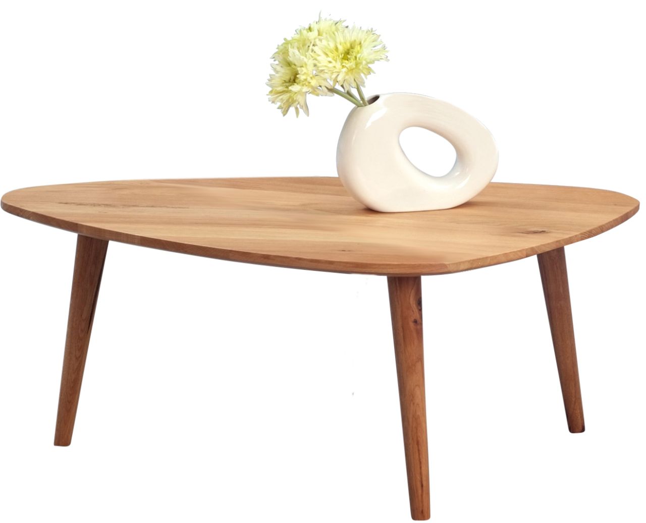 Couchtisch Beistelltisch - Elli 1 -Wildeiche Massiv geölt 90x60 cm