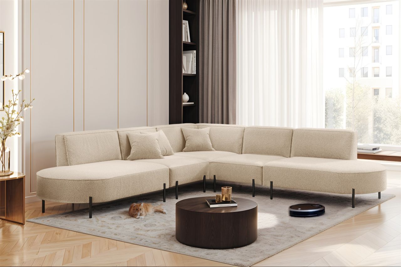 Ecksofa ersofa VALENCIA Stoff Quelle Beige Universal