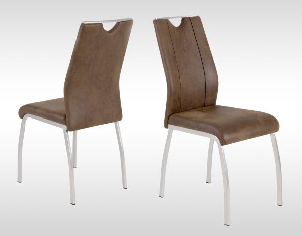 Esszimmerstühle Stuhle Vierfußstuhl 4er Set - MONACO 2 - Dunkelbraun
