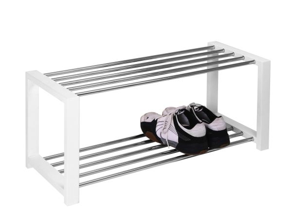 Schuhregal Schuhbank Regal - Run 1 - Dekor Weiss 80 x 32 cm