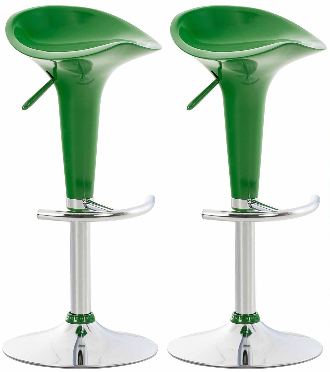 Fun Möbel Barhocker Hocker 2er Set - Nr 120 - Kunstoff Grün