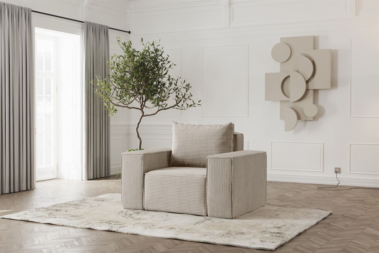 Sessel ersessel ESTELLE in Stoff Poso Beige