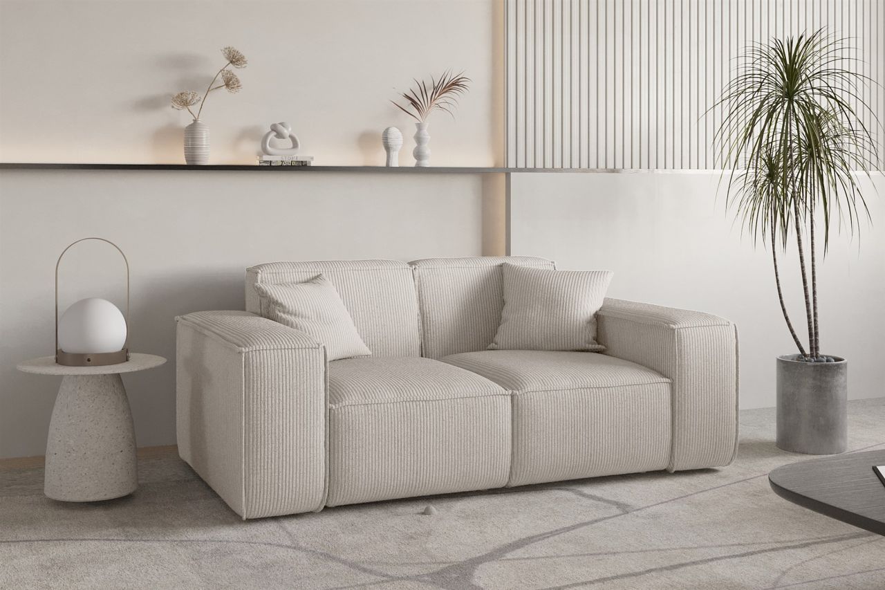 Sofa ersofa CELES PREMIUM 2-Sitzer in Stoff Scala Hellbeige