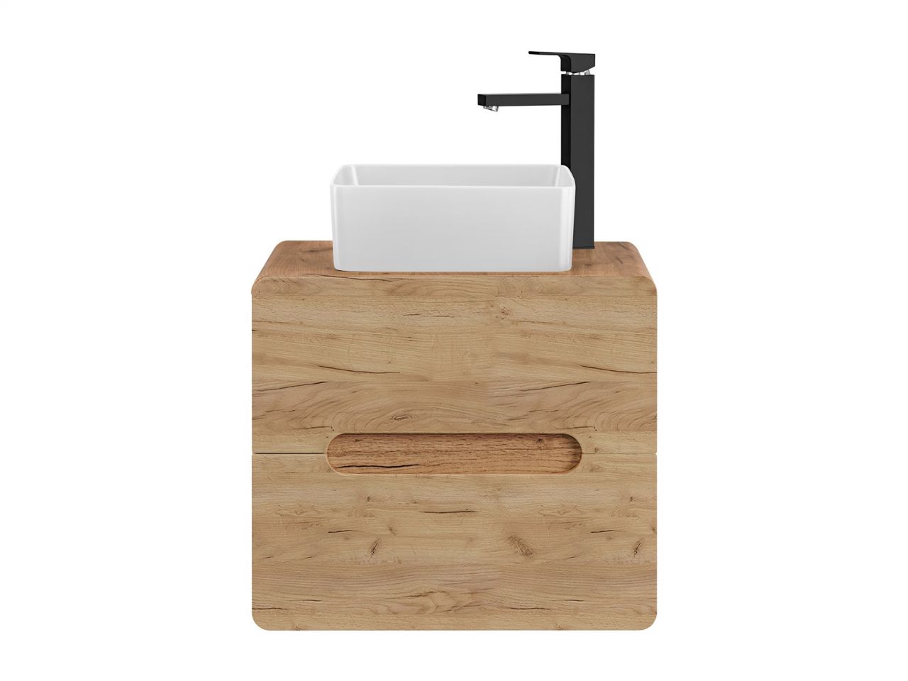 Waschbeckenunterschrank 60cm FERMO Gold Eiche inkl.Waschtisch