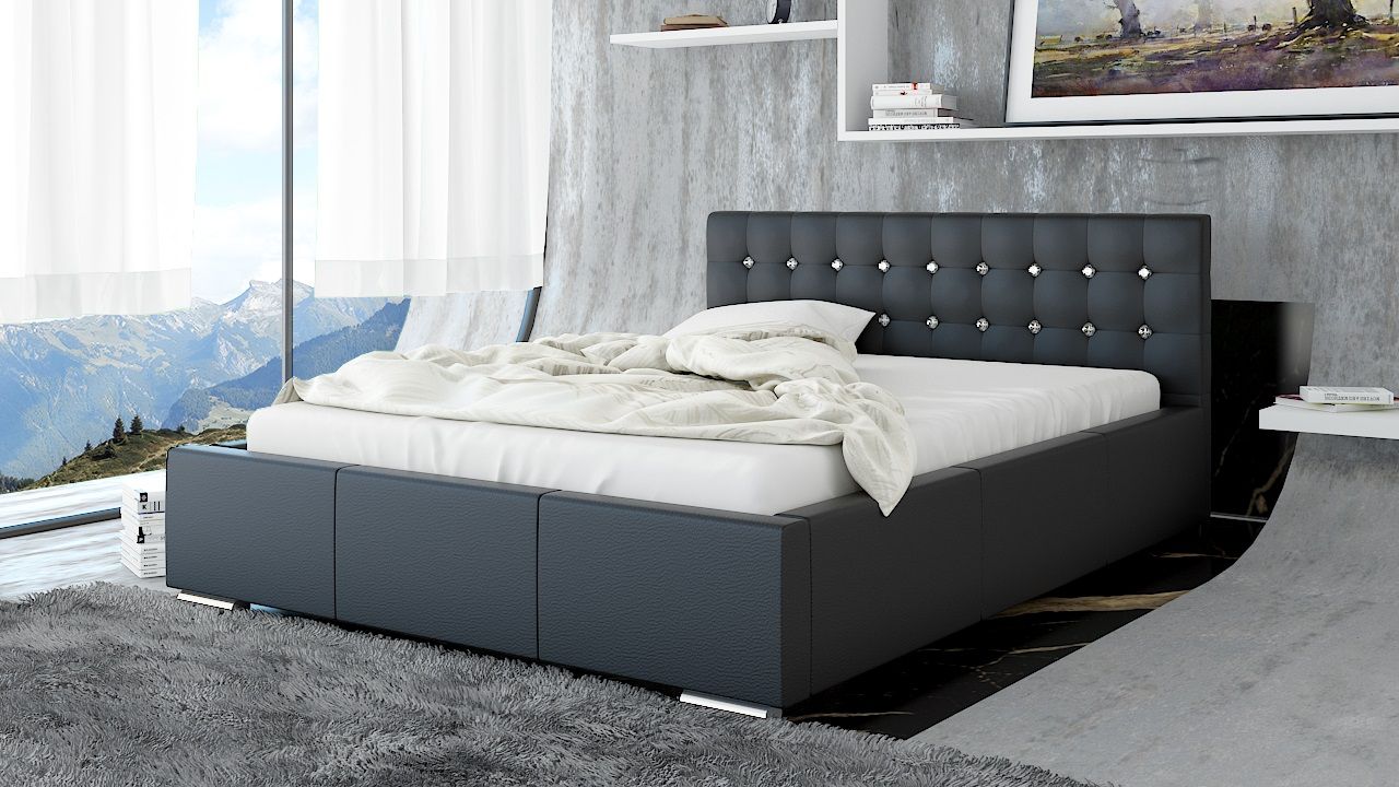 Polsterbett Bett Doppelbett GIANO Deluxe XS 140x200cm inkl.Lattenrost