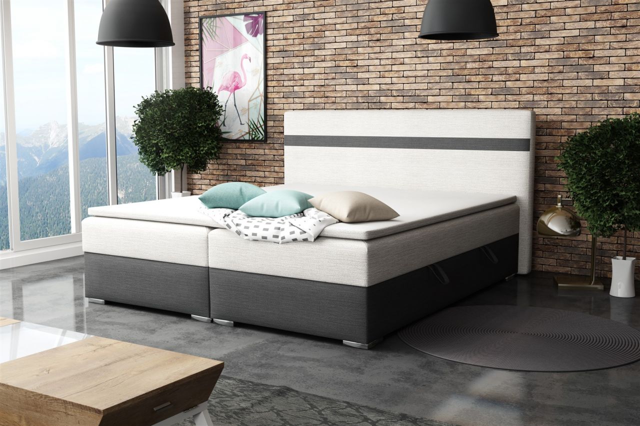 Boxspringbett Schlafzimmerbett DAWID 140x200cm inkl.Bettkasten