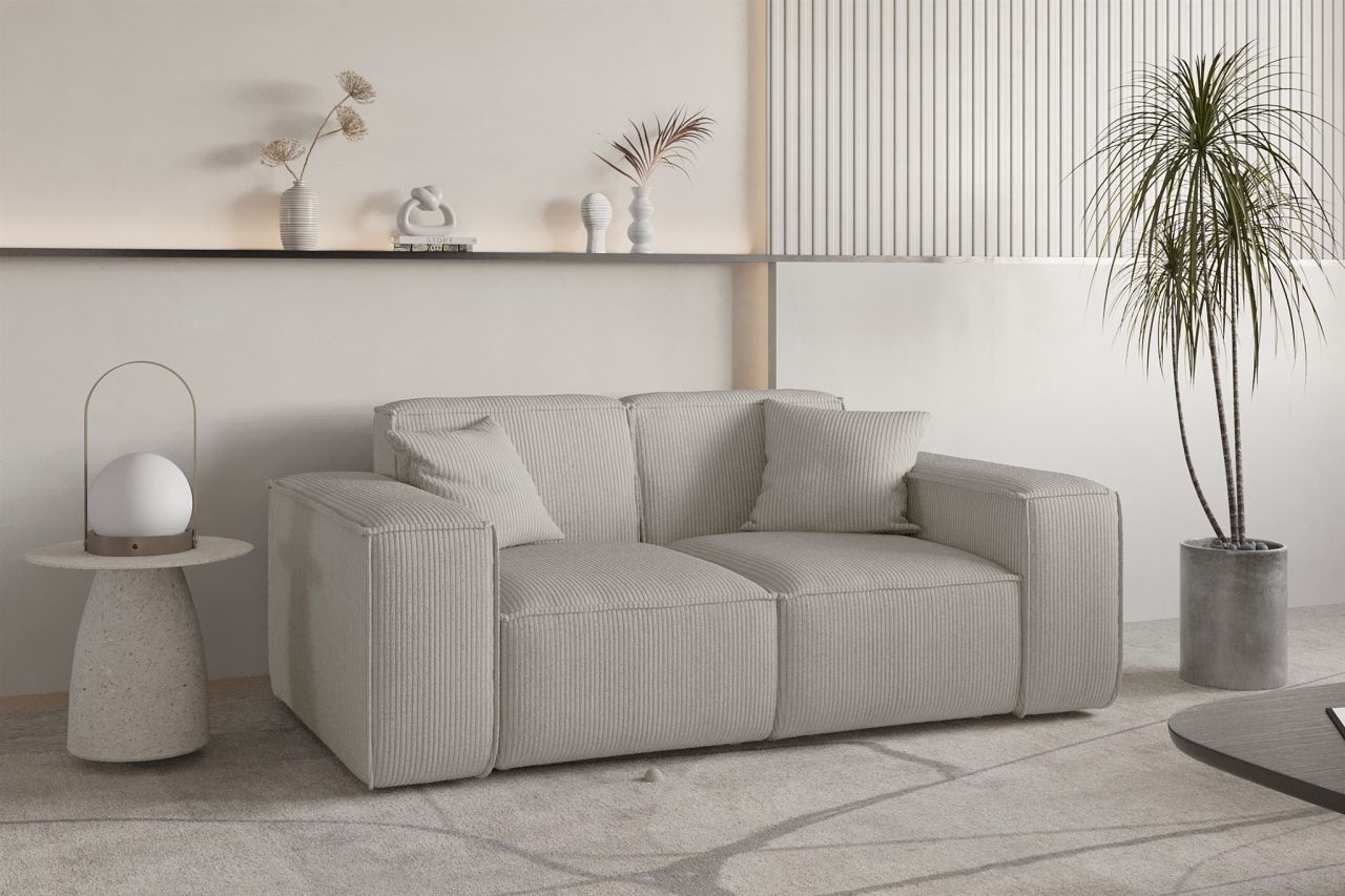 Sofa ersofa CELES PREMIUM 2-Sitzer in Stoff Scala Sandgrau