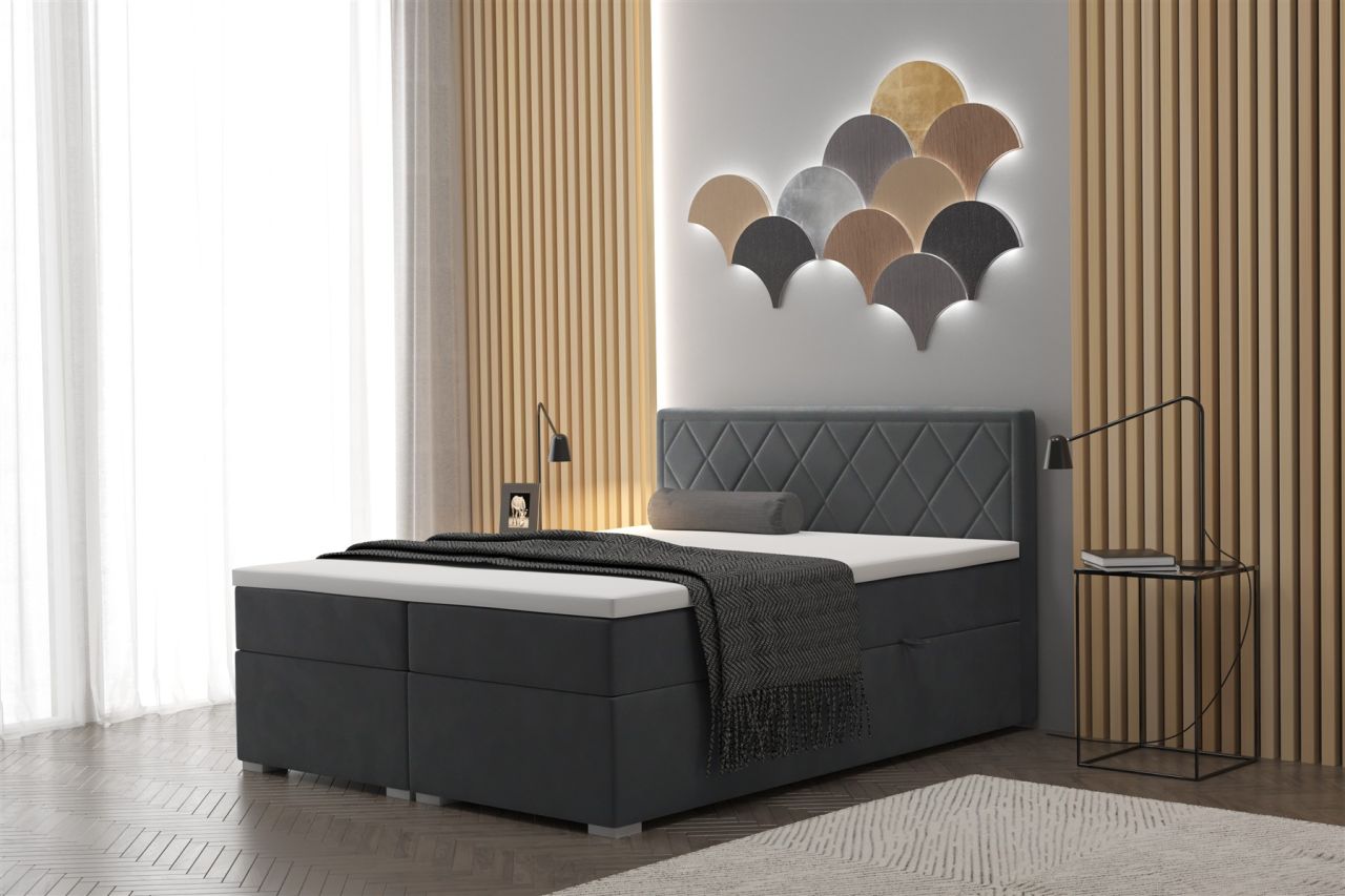 Boxspringbett Schlafzimmerbett RAMIRO 120x200cm in div. Farbvarianten