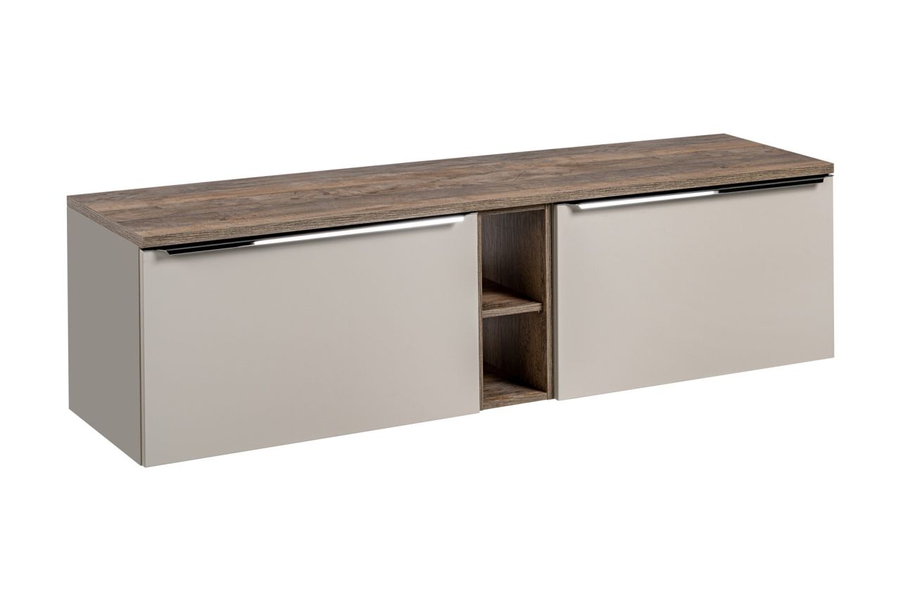 Waschtischunterschrank 3-tlg AKAN 180cm Taupe ohne Waschtisch